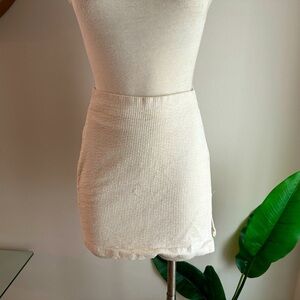 Ivory corduroy skirt